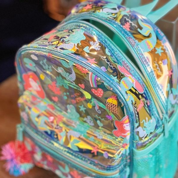 NIYO TOYS holographic unicorn bag for kids with colorful underwater designs and zipper compartments