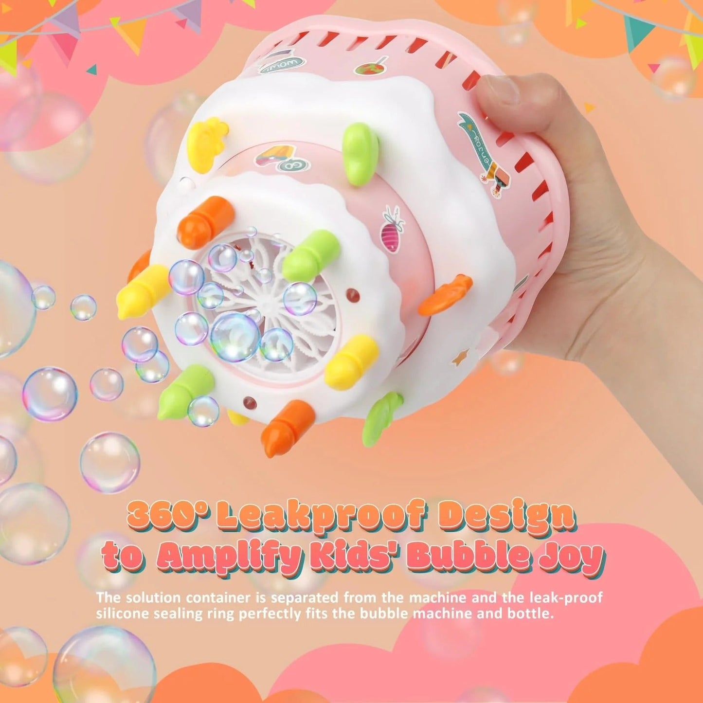 Magical Birthday Cake Automatic Bubble Machine NIYO TOYS