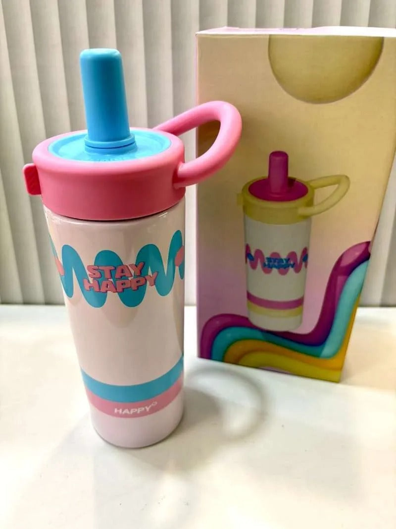 Stainless Steel Tumbler 2118 650ml with Straw and Carry Handle NIYO TOYS