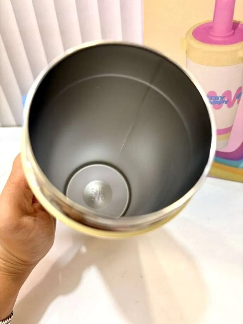Stainless Steel Tumbler 2118 650ml with Straw and Carry Handle NIYO TOYS