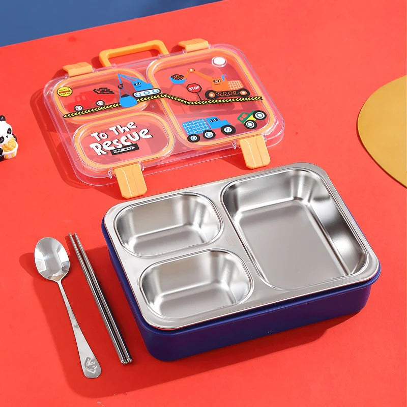 Stylish & Strong 3-Grid Stainless Steel Lunch Box 700ml NIYO TOYS