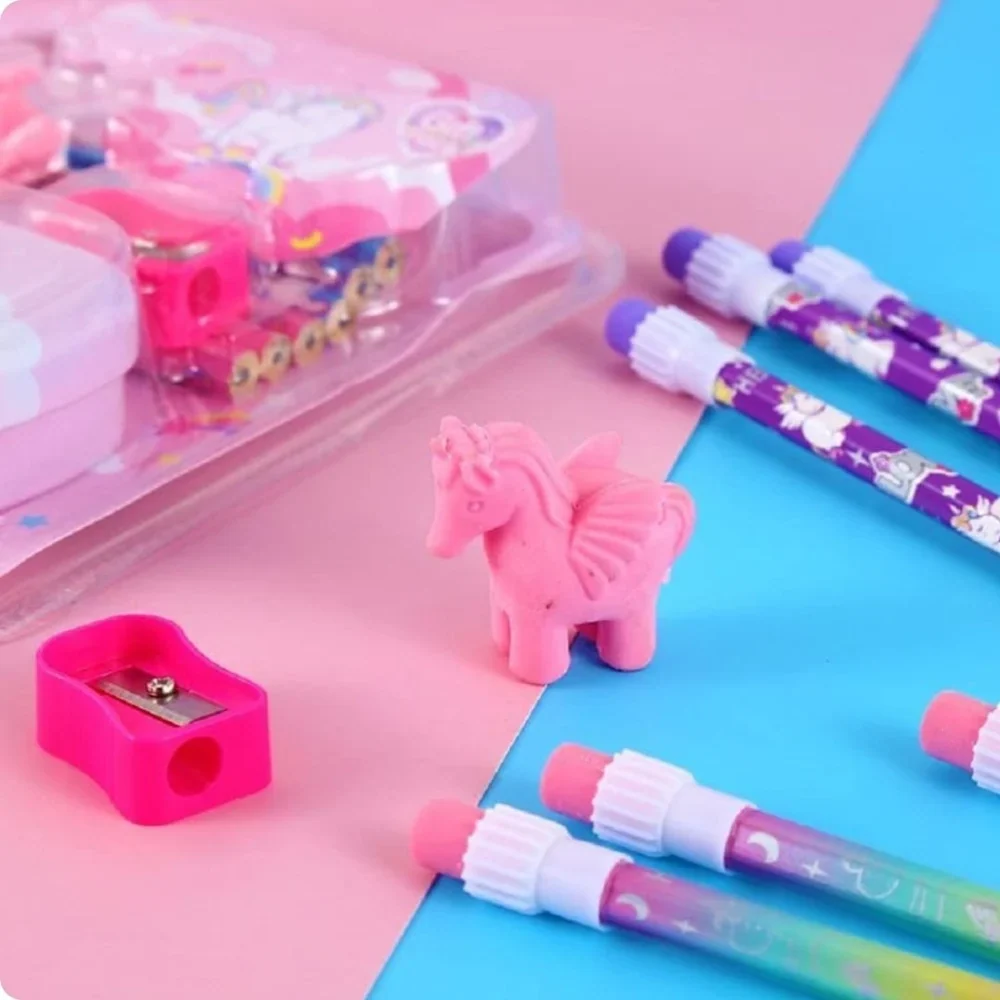 9-in-1 Double-Decker Metal Pencil Box Stationery Set