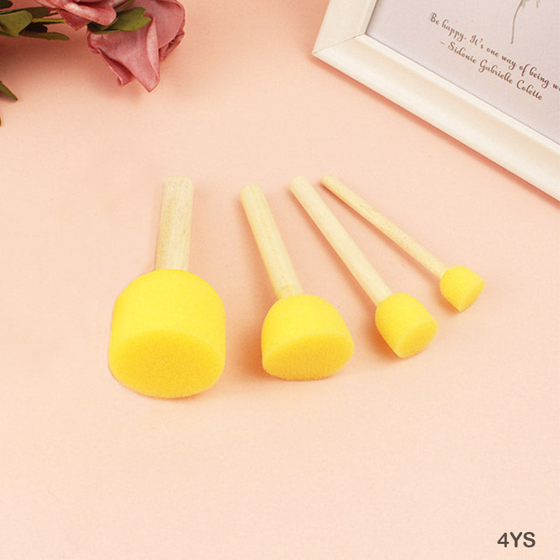 NIYO TOYS kids sponge art tools in yellow for creative fun and safe crafting activities