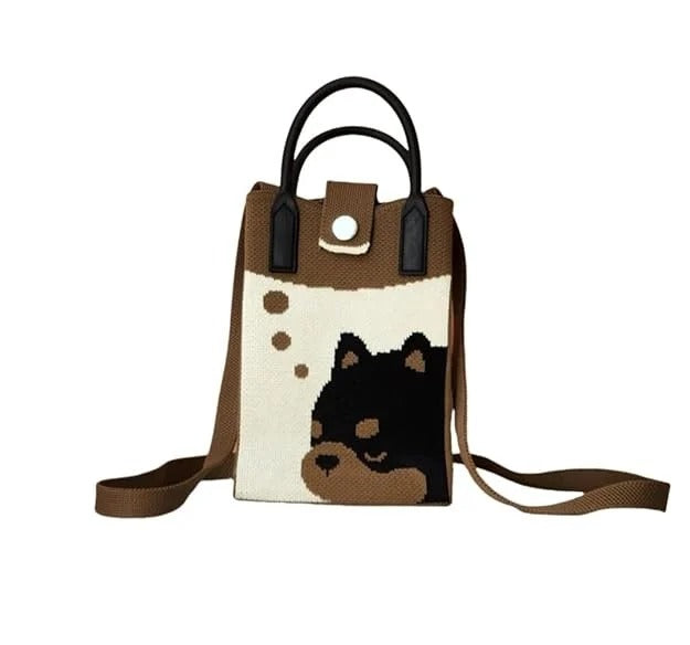 NIYO TOYS leather crossbody mini bag with a cute dog design, ideal for kids ages 3 and up
