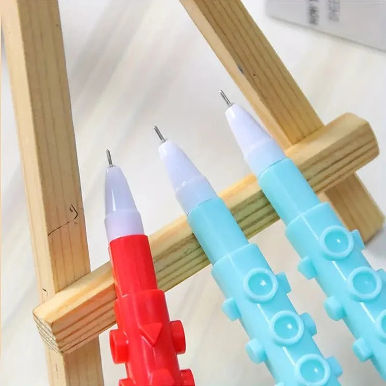 NIYO TOYS Lego Pen in red and blue for creative kids aged 5 and up, perfect for drawing and crafting