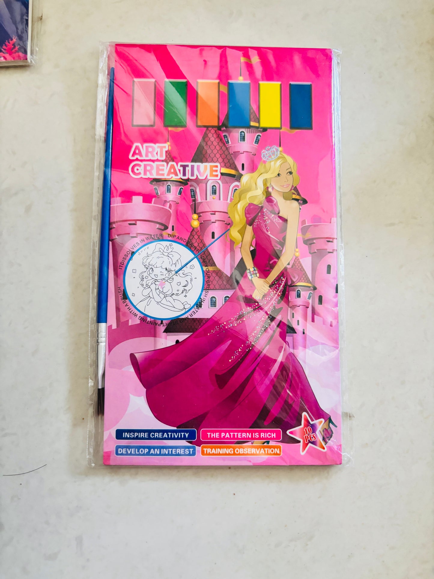 Exciting magic water painting book for kids featuring colorful designs and creative activities