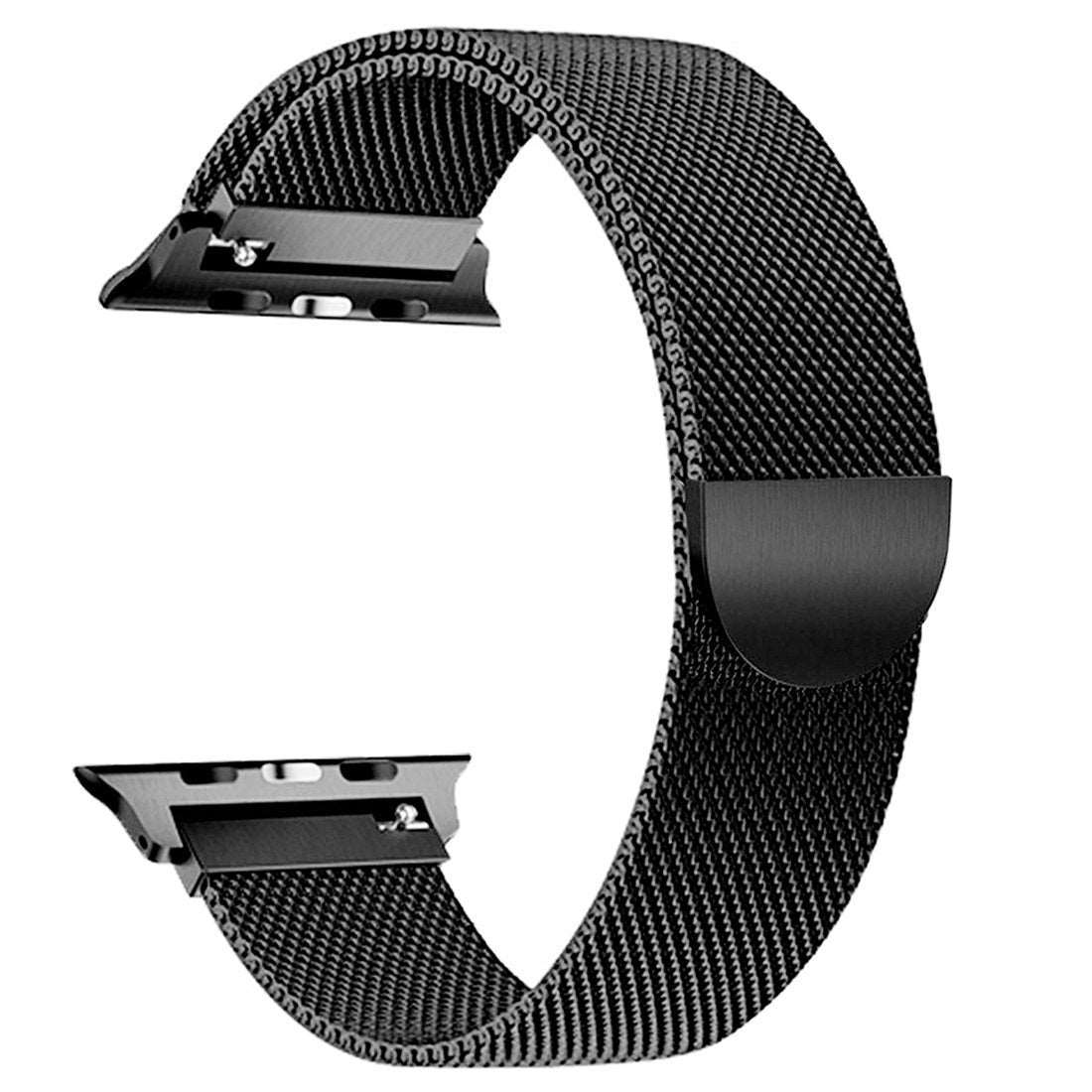 NIYO TOYS Black Mesh Strap for Smartwatches with Adjustable Length and Durable Design