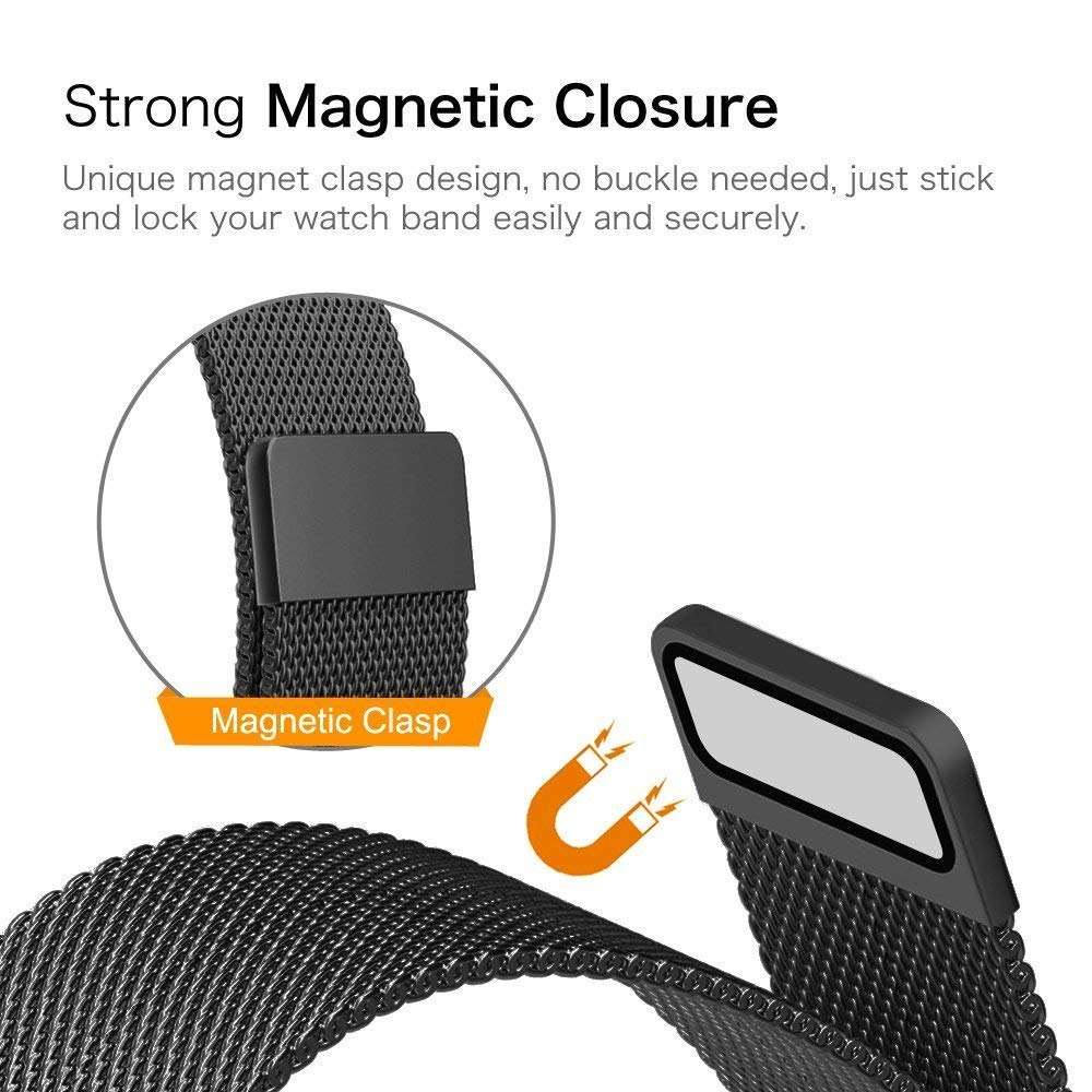 NIYO TOYS Black Strap with Strong Magnetic Closure for Easy and Secure Watch Attachment