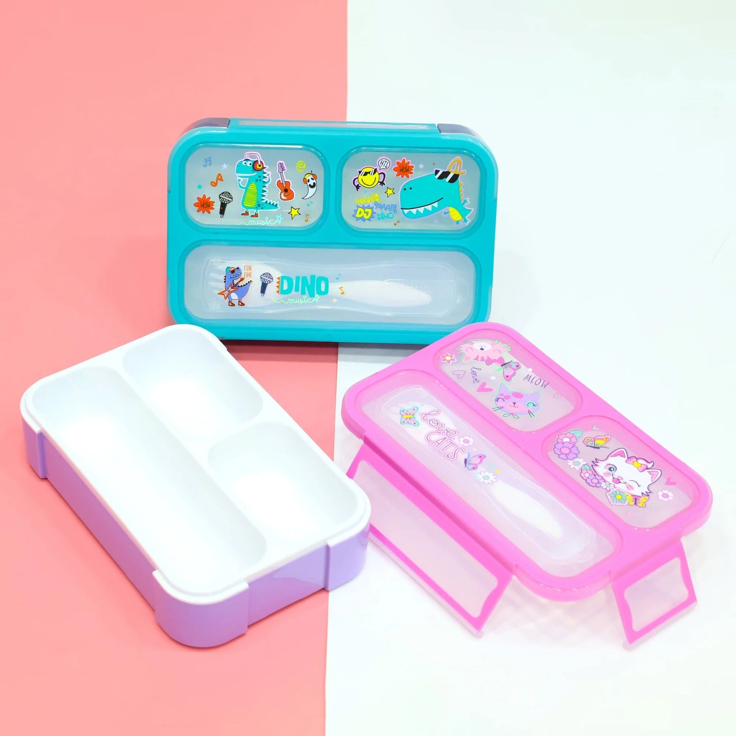 Colorful NIYO TOYS mini bento lunch box for kids with playful designs and compartments