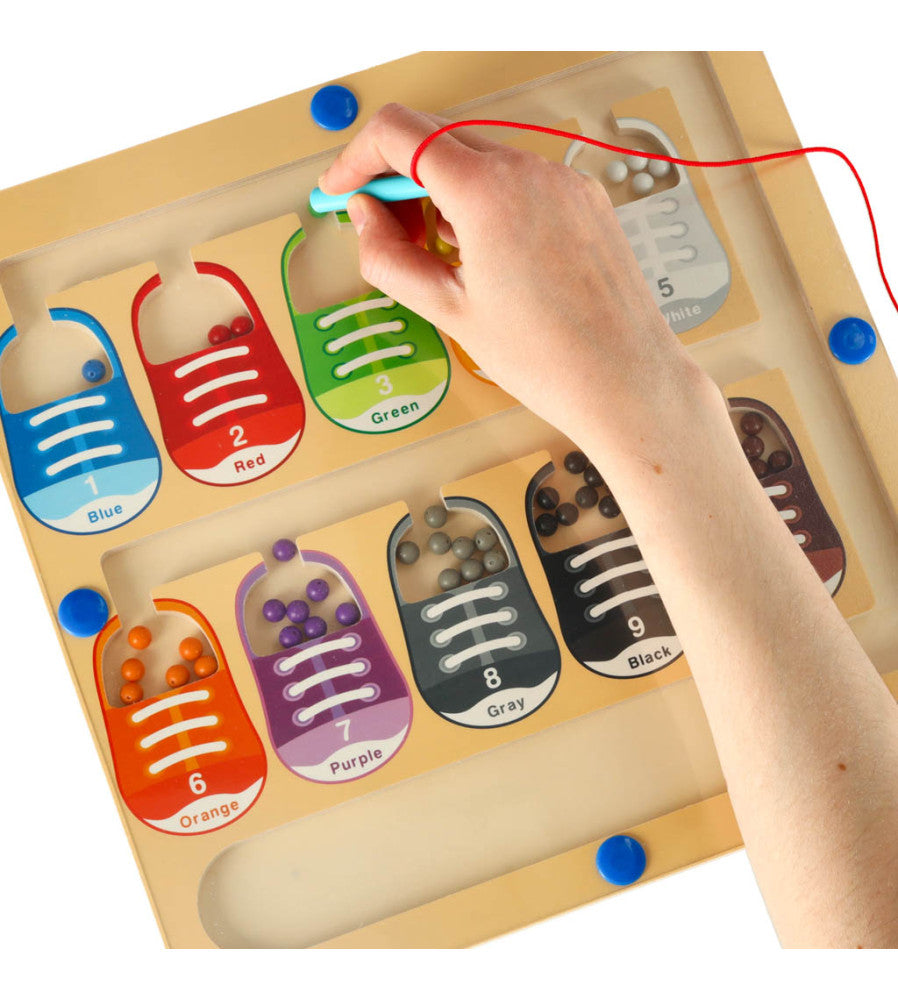 Montessori educational toys counting beads game with vibrant colors for age 3+, enhances learning skills