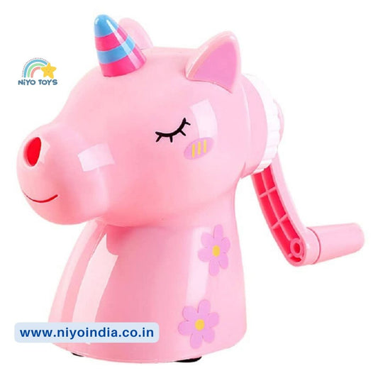 Cute unicorn tape dispenser in pink with a colorful horn, perfect for cute school supplies