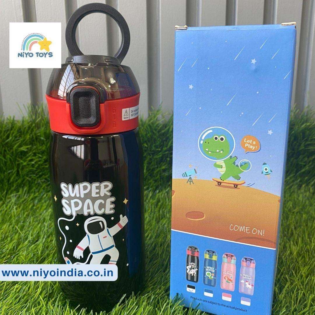 NIYO TOYS durable kids hydration bottles with fun space-themed design and comfortable grip