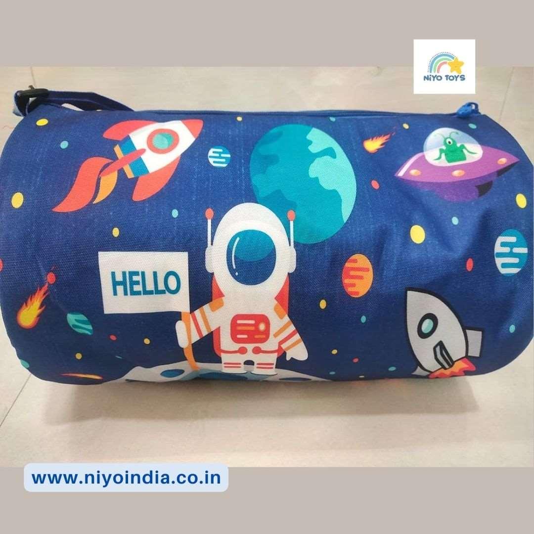NIYO TOYS Kids Duffle Bag Gift in Space Theme with Astronaut and Rocket Designs