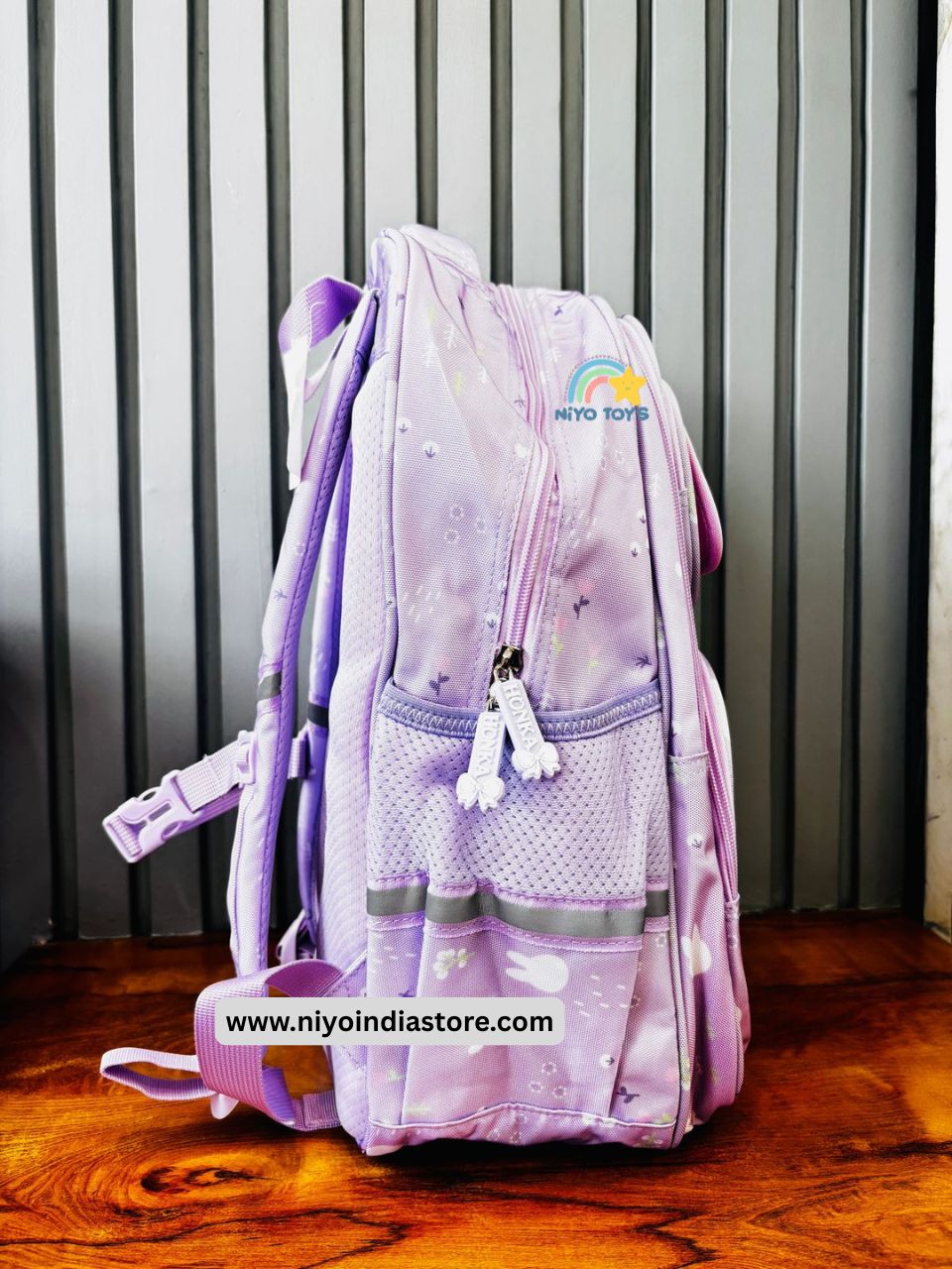 NIYO TOYS premium girls school backpack in purple with stylish design and multiple storage pockets