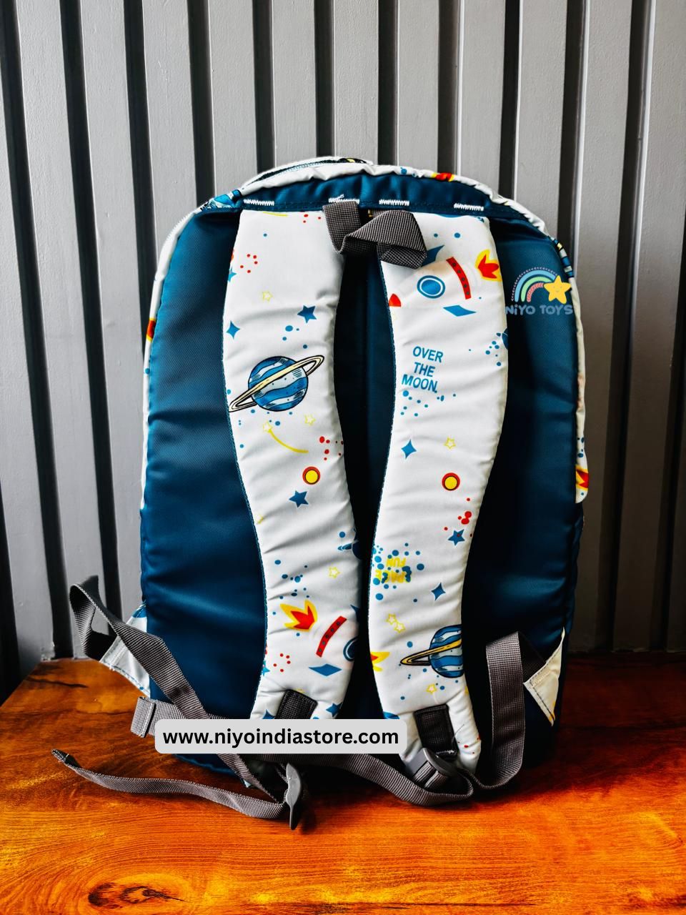 NIYO TOYS space design backpack for school with colorful planets and stars