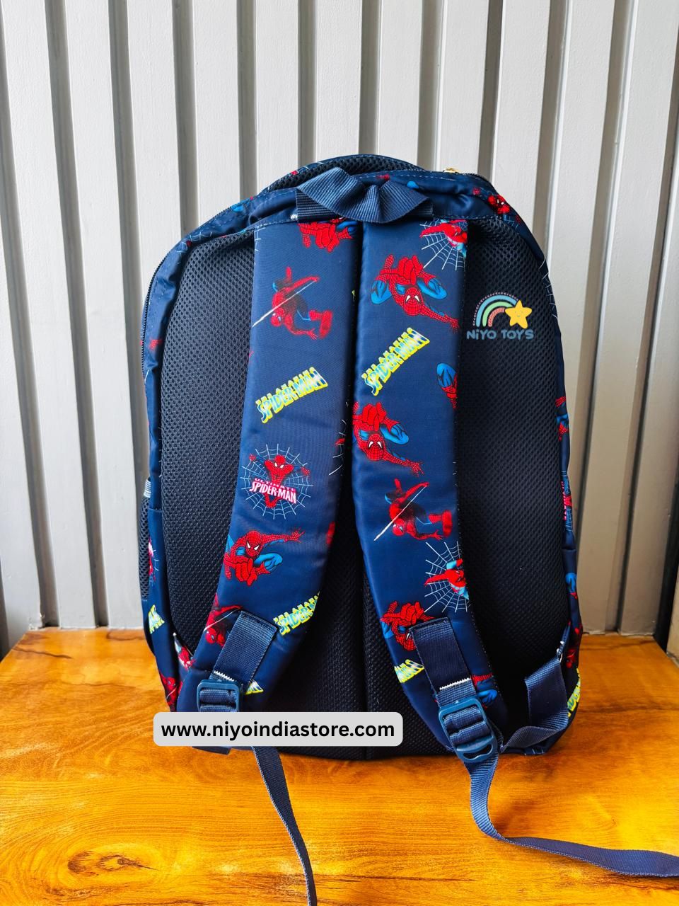 Spacious Spider-Man backpack for kids with padded straps and colorful superhero design