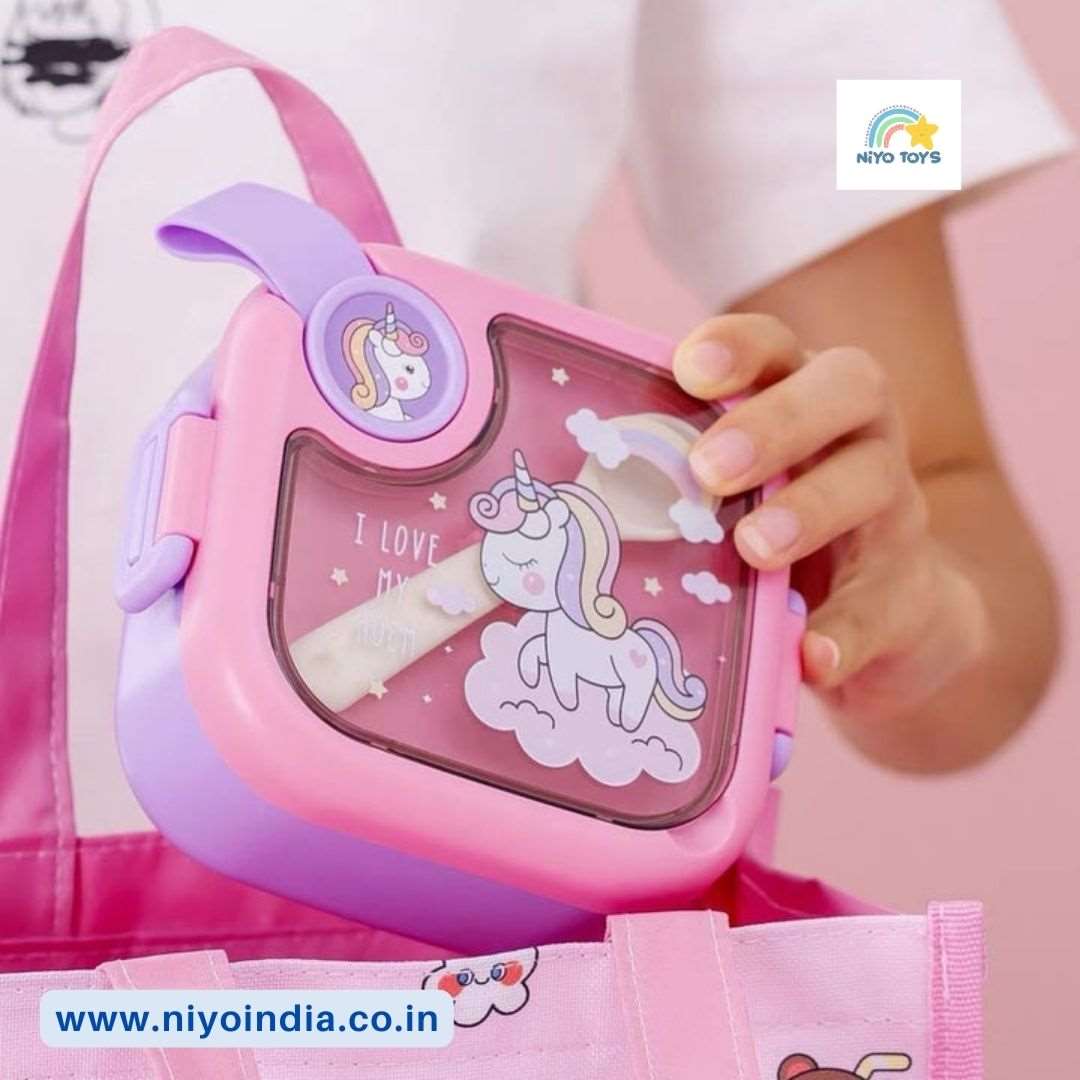 Teeny Tiny lunch box for kids featuring a cute unicorn design and vibrant colors for fun meal storage