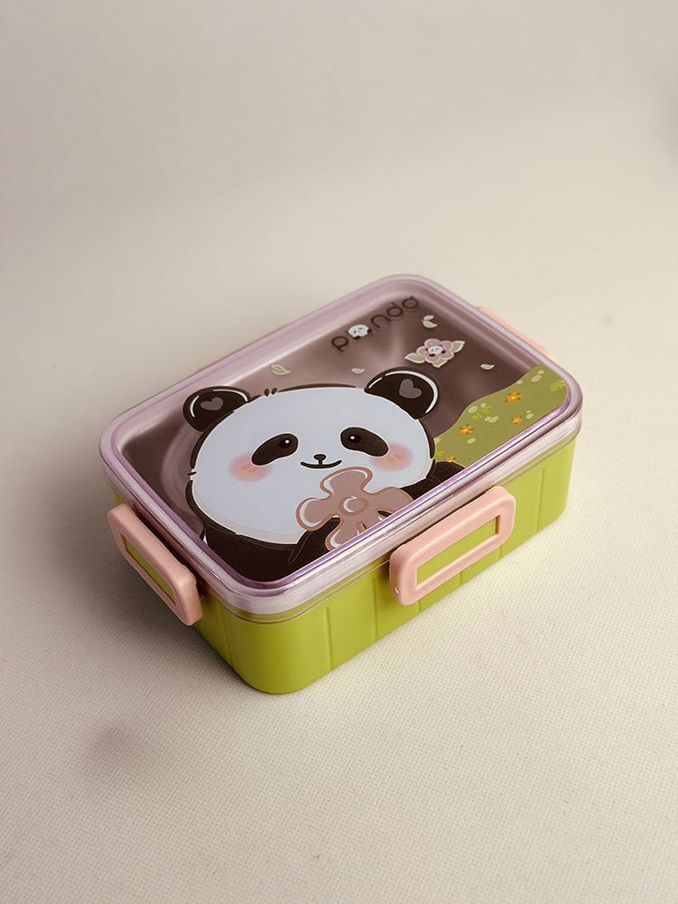 NIYO TOYS Panda Lunch Box with Cute Design and Secure Lid for Kids Lunches