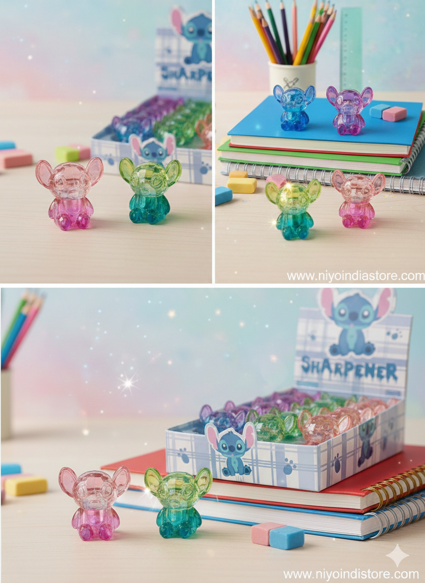 Colorful elephant-shaped pencil sharpeners for kids, ideal for ages 3 and up, perfect for school use