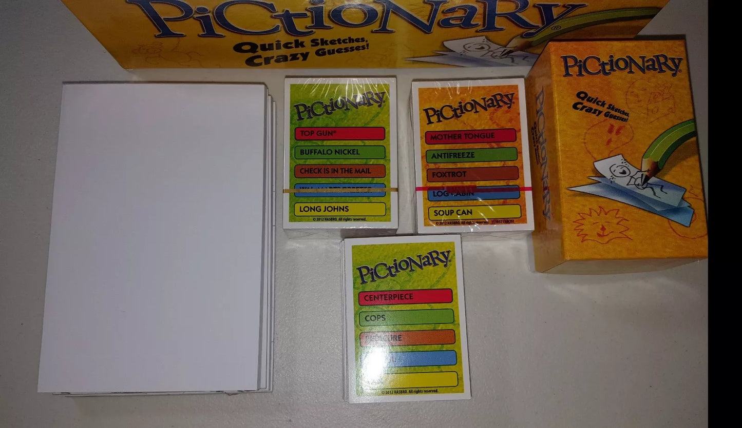 Pictionary game for kids by NIYO TOYS with game cards and drawing pad for fun family nights