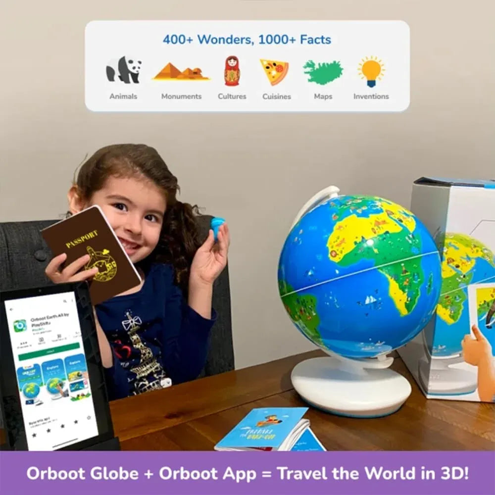 NIYO TOYS Orboot Globe and App educational toy for kids with 3D world travel and learning facts