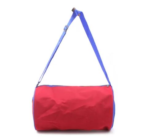 NIYO TOYS Red Sling Bag with Blue Strap, perfect as a space-themed gym bag for kids