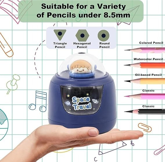 NIYO TOYS Space Travel pencil sharpener suitable for triangle hexagonal and round pencils under 8.5mm
