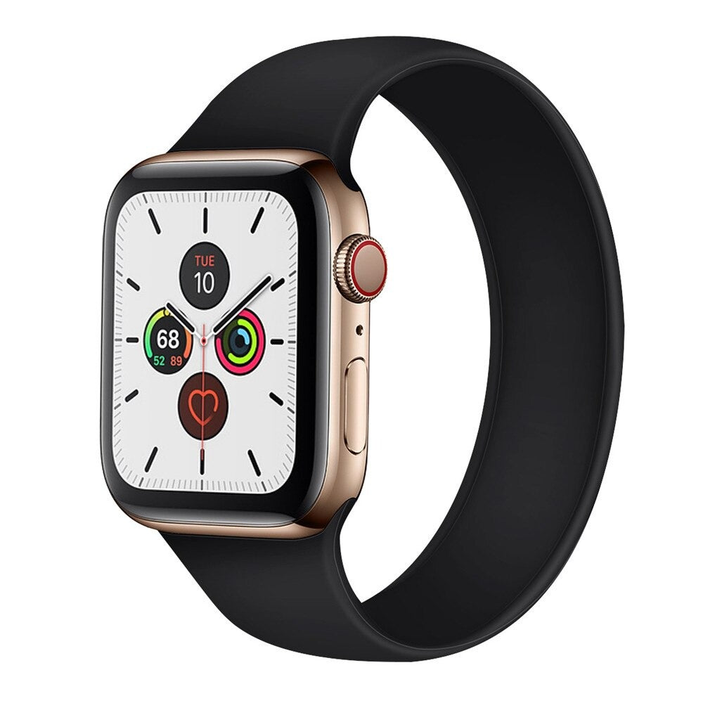 NIYO TOYS Sport loop band for Apple Watch 45mm in black, designed for comfort and style