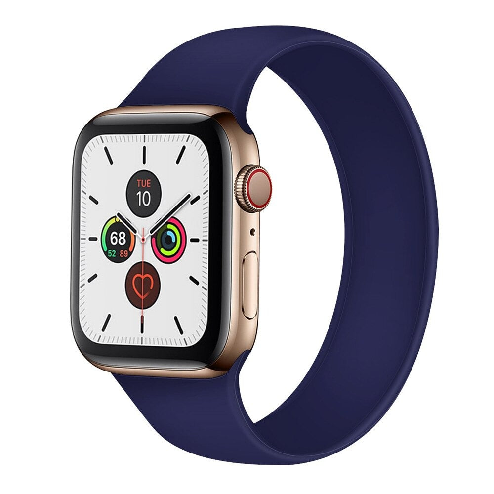 NIYO TOYS Sport loop band for Apple Watch 45mm in navy blue, designed for comfort and style