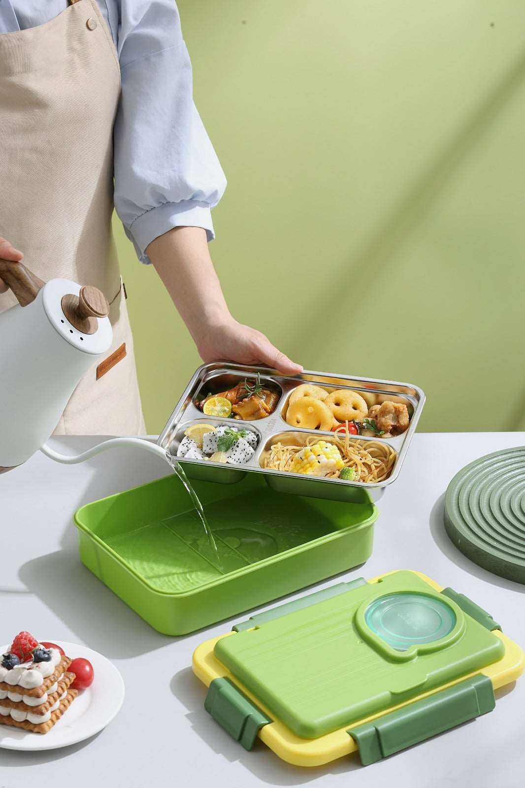 My Store leakproof lunch box for kids with separate compartments for easy meal organization