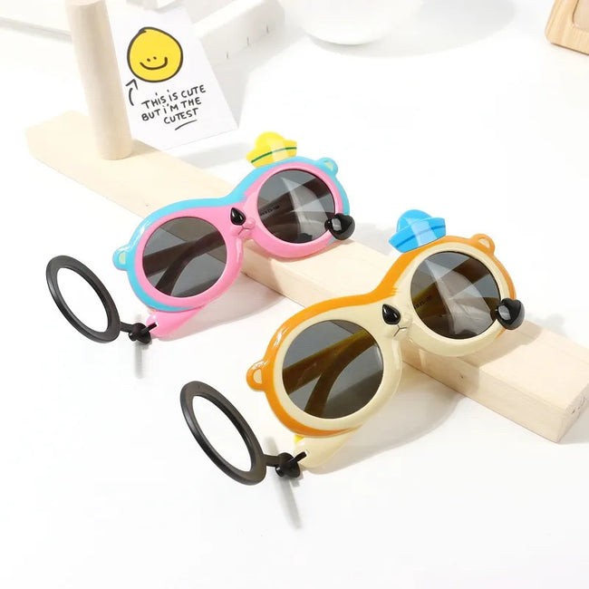 NIYO TOYS colorful stylish sunglasses for children with bear-shaped frames and UV protection