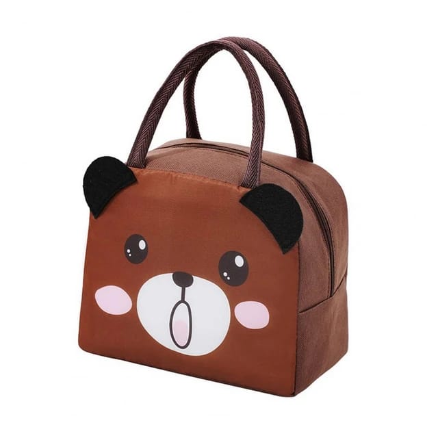 NIYO TOYS unique animal design lunch bags featuring a cute bear face for kids