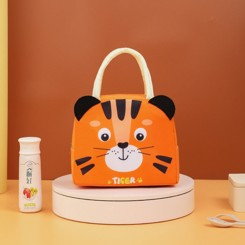 NIYO TOYS unique animal design lunch bags featuring a cheerful tiger pattern for kids