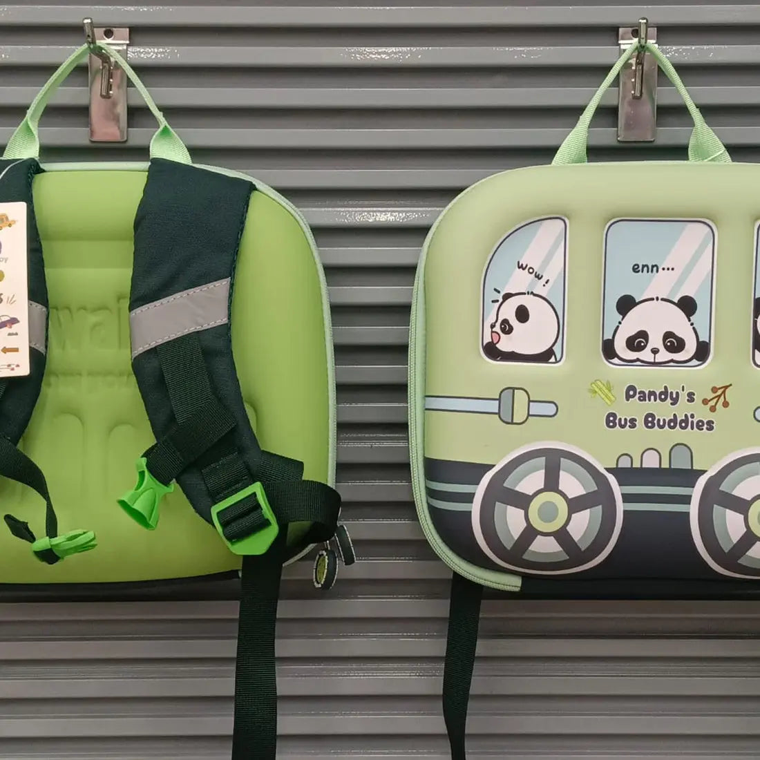 NIYO TOYS Panda Bus Buddies School Bag with Cute Panda Design and Padded Straps for Children