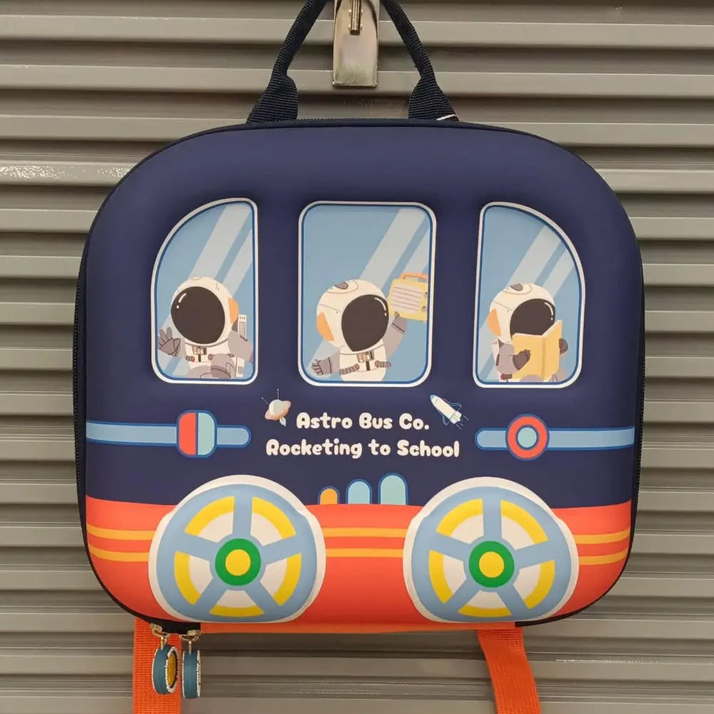 NIYO TOYS Astro Bus Co School Bag with Colorful Astronaut Design for Kids