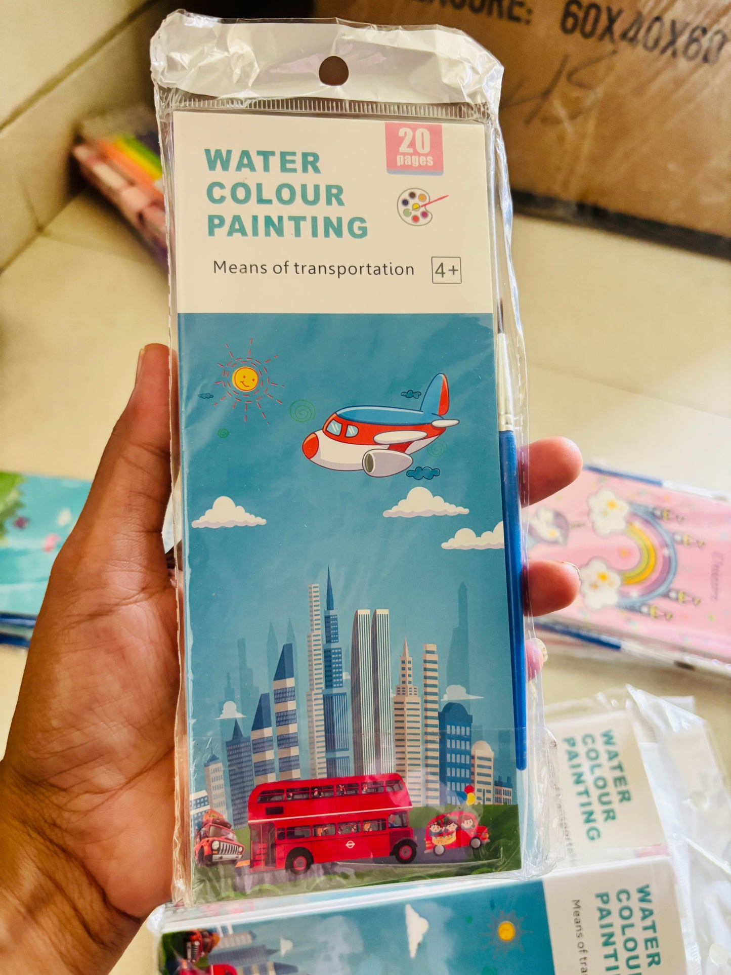 NIYO TOYS Water Colour Painting Set featuring means of transportation for ages 4 and up