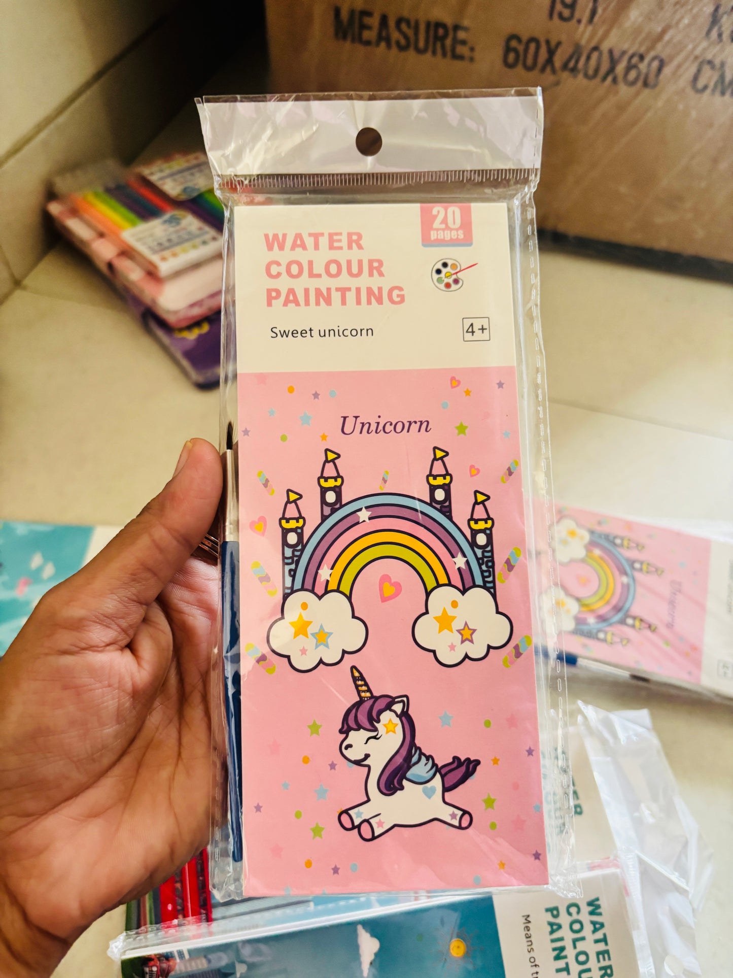 NIYO TOYS Sweet Unicorn Water Colour Painting Set with Rainbow Design for Ages 4 and Up