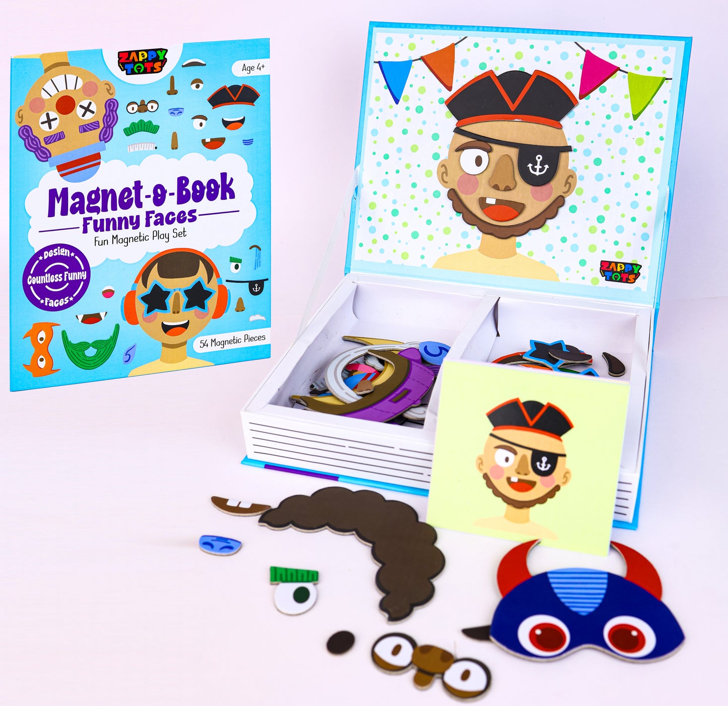 NIYO TOYS educational magnet play book for creating funny faces with magnetic pieces