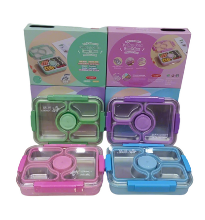 Niyo Toys colorful airtight children lunch boxes with multiple compartments and secure locking lids