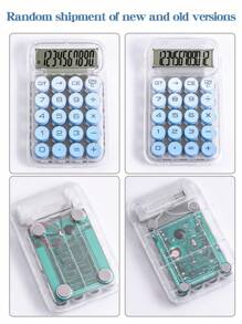 Transparent calculator, mechanical, electrical, aesthetic