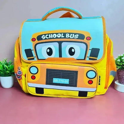 School Bus-Design Rectangular Shape Backpack for Kids