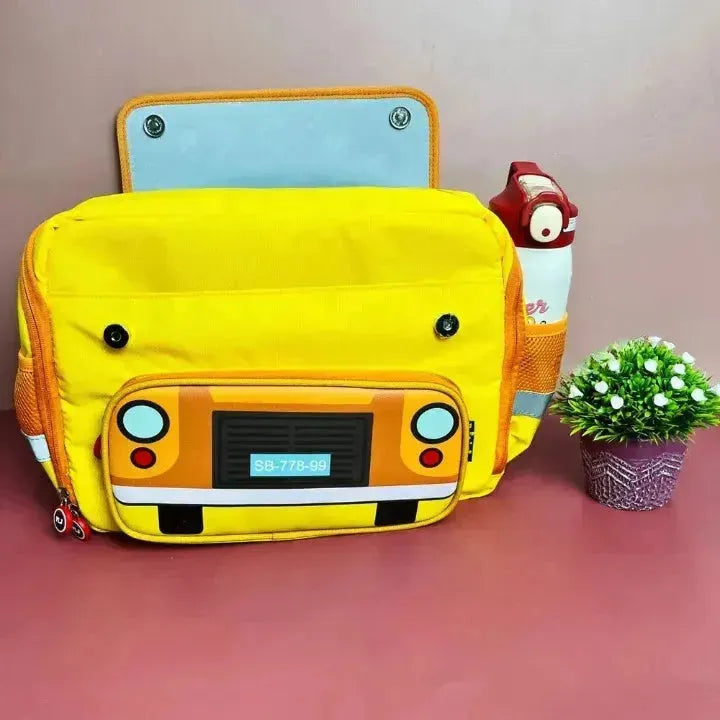 School Bus-Design Rectangular Shape Backpack for Kids