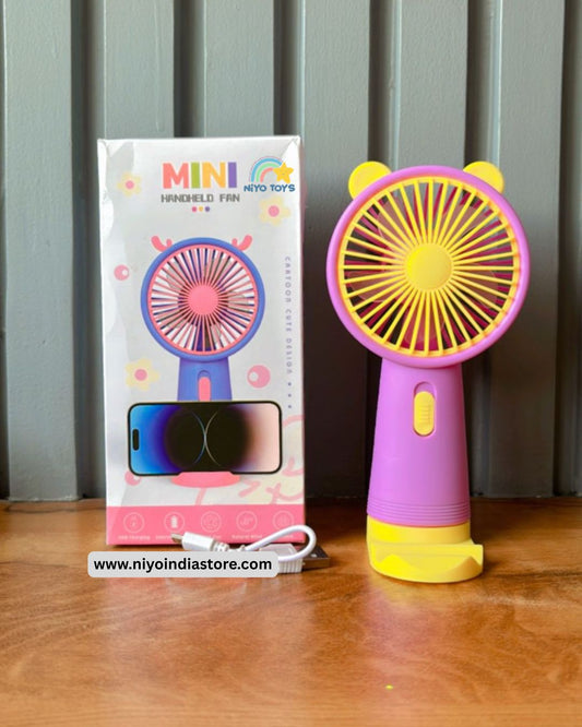 Mini Handheld Fan – Cute, Compact, and Powerful!