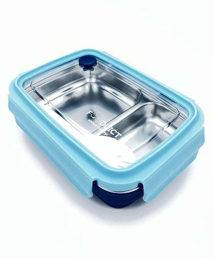 2 Compartment Slim Lunch Box Thermal Stainless Steel ( 500ml ) NIYO TOYS