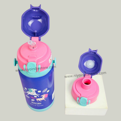 2 IN 1 INSULATED RAINBOW VACUUM BOTTLE - Double Lid NIYO TOYS