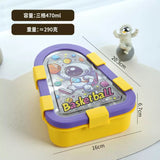 3 grid stainless steel triangle lunch box