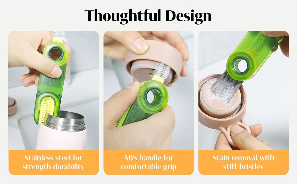 3 in 1 Cup Lid Gap Cleaning Brush Set, Multifunctional Insulation Bottle Cleaning Tools NIYO TOYS