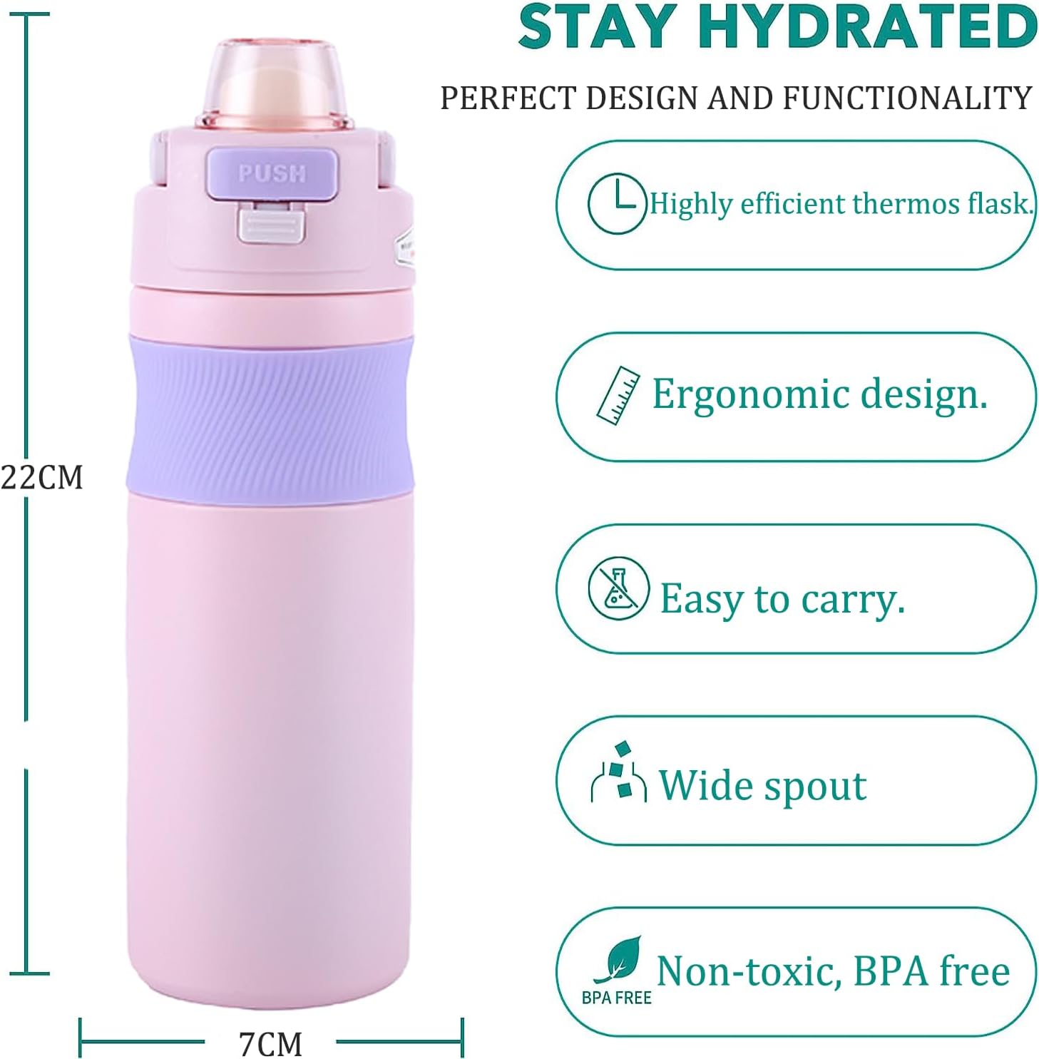 304 stainless steel Bottle 600 ml NIYO TOYS