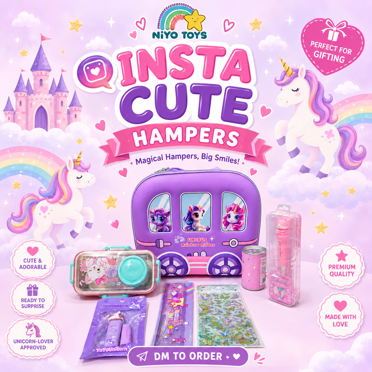 Magical Unicorn School Essentials Set