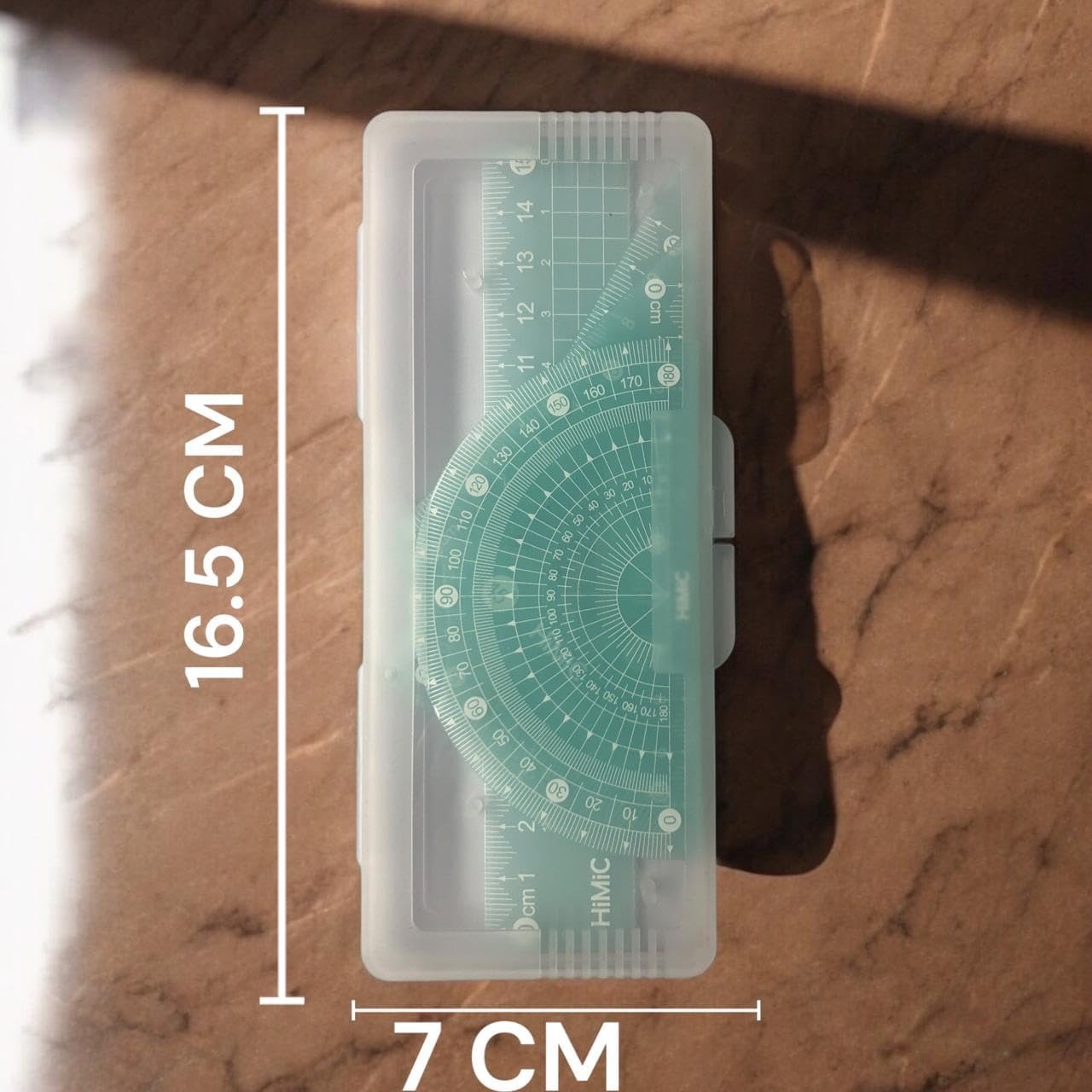 4 in 1 protractor and ruler set in green, ideal for students 8 and up, perfect for school and home use